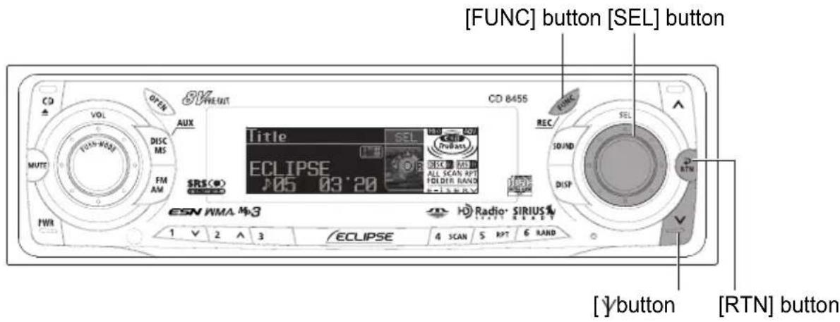 ECLIPSE CD8455 - Press the [FUNC] or [RTN] button to exit function mode. - 1