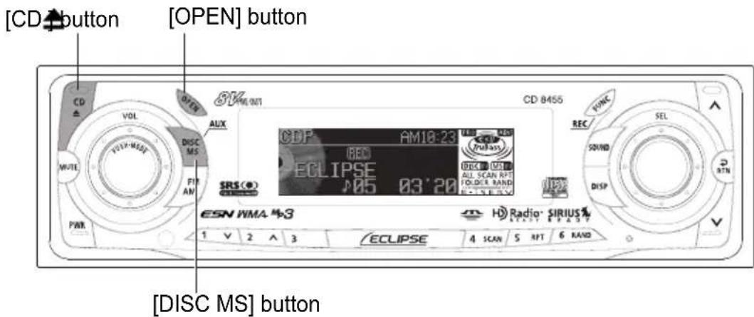 ECLIPSE CD8455 - When power is ON, press the [PWR] button for more than two seconds. - 2