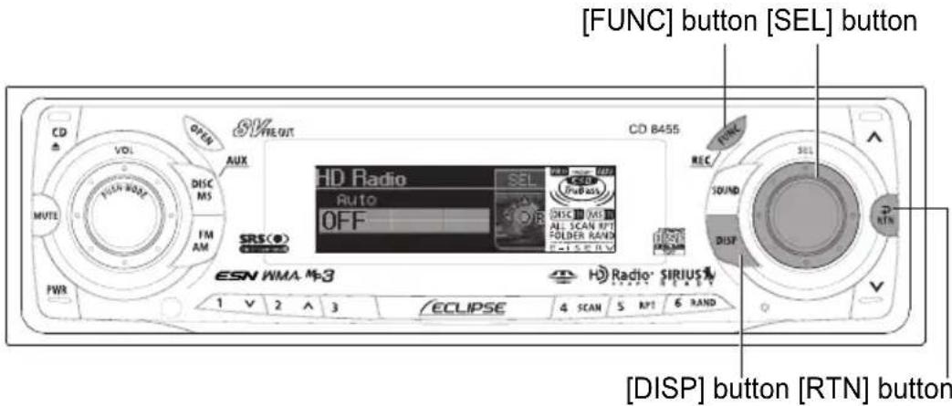 ECLIPSE CD8455 - Press the [SEL] button. - 1