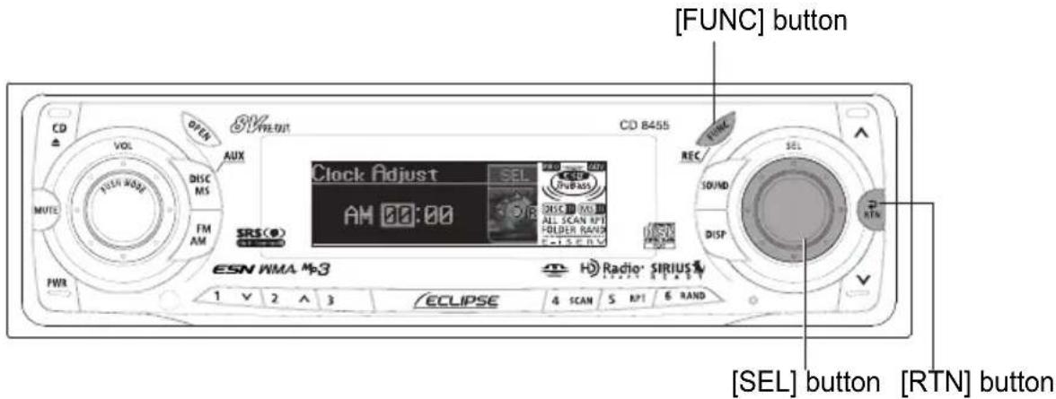 ECLIPSE CD8455 - Clock display on/off - 2