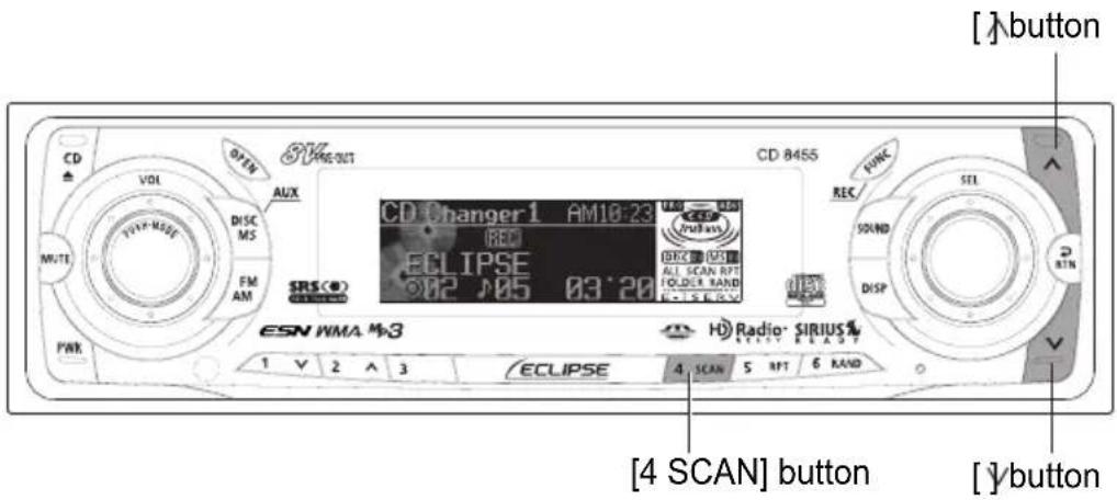 ECLIPSE CD8455 - Turn the [SEL] button to the left or right. - 1
