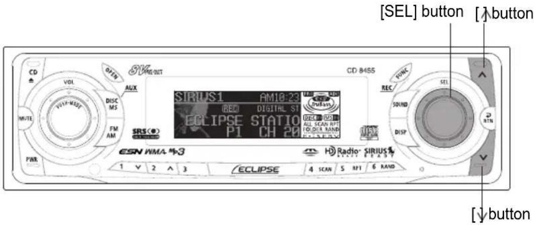 ECLIPSE CD8455 - Press the [ʌ] or [ ] button for less than one second to start the automatic channel search. - 1
