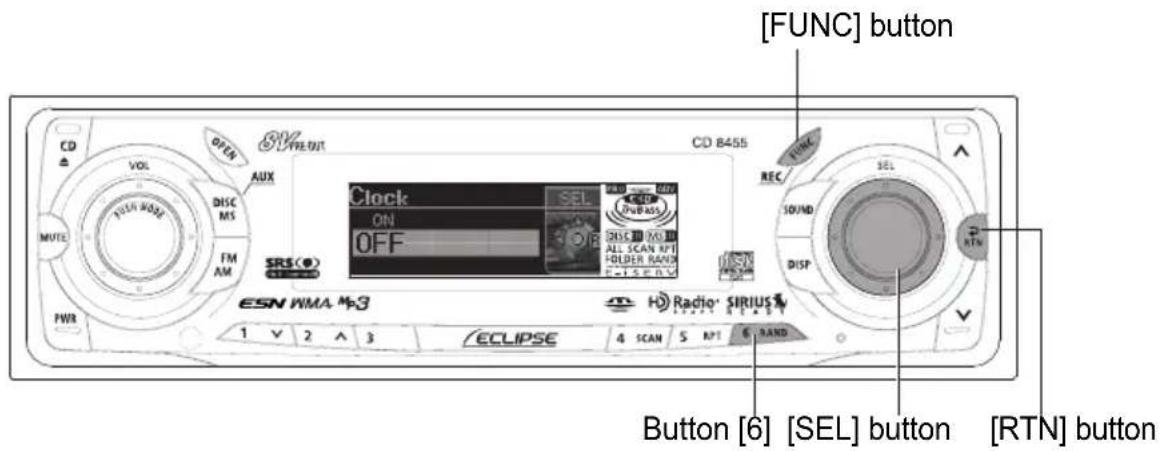 ECLIPSE CD8455 - Disabling the guide tone feature (for button operation) - 1