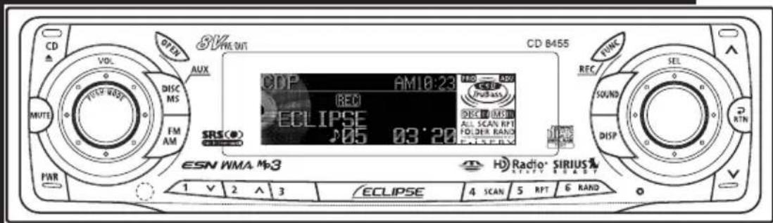 ECLIPSE CD8455 - OWNER'S MANUAL - 1