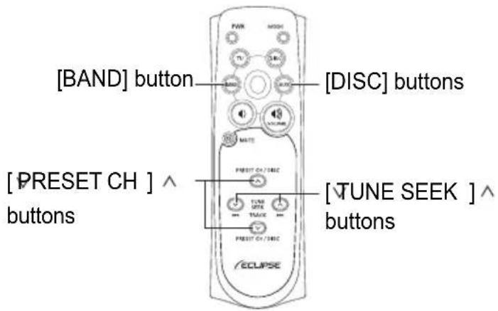 ECLIPSE CD8455 - Press the [BAND] or [TU]button. - 2