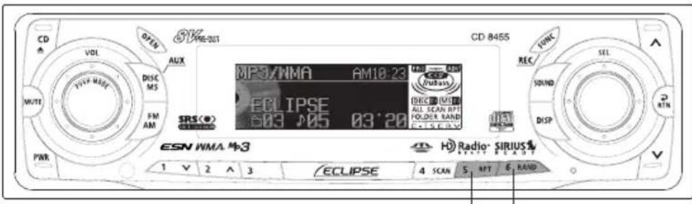 ECLIPSE CD8455 - Press the [5 RPT] button. - 1