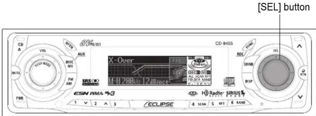 ECLIPSE CD8455 - Press the [SOUND] or [RTN] button to exit sound adjustment mode. - 1