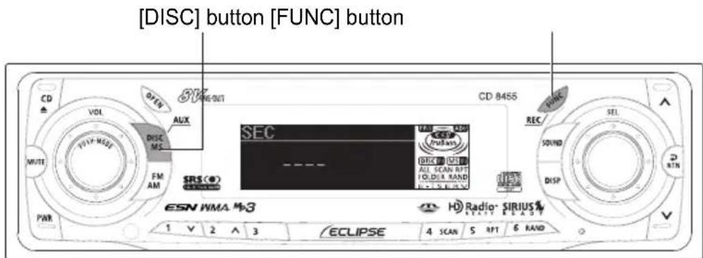 ECLIPSE CD8455 - Canceling ESN security lock out using security code entry - 1