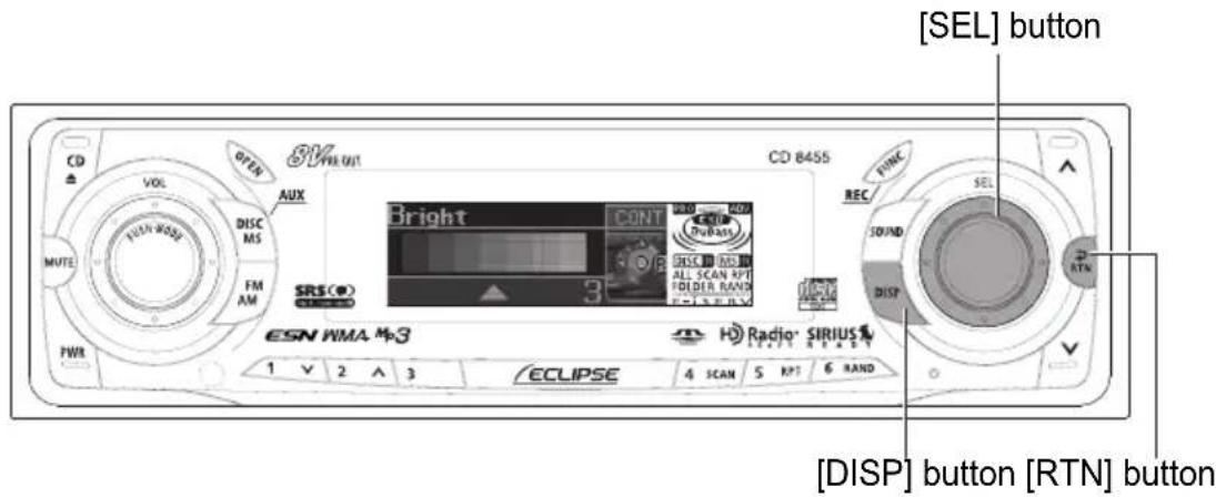 ECLIPSE CD8455 - Switching the motion picture - 1