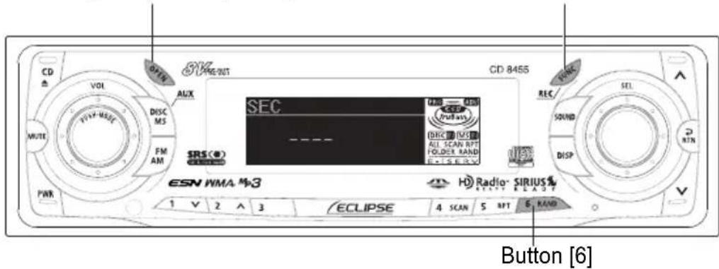 ECLIPSE CD8455 - Canceling the security function by entering the security code - 2