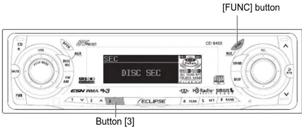 ECLIPSE CD8455 - • ACC security (See page 38) - 1