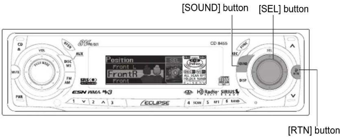 ECLIPSE CD8455 - Simplified time alignment settings (Time Alignment) - 2