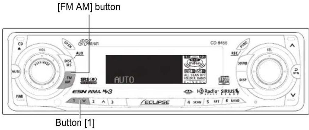 ECLIPSE CD8455 - Press the [FUNC] or [RTN] button to exit function mode. - 1