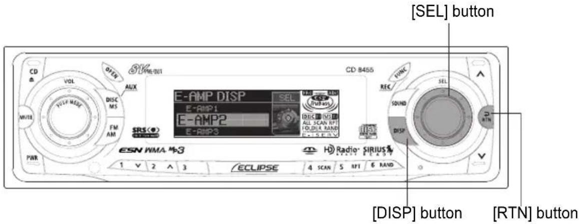 ECLIPSE CD8455 - Press the [DISP] or [RTN] button to exit display adjustment mode. - 1