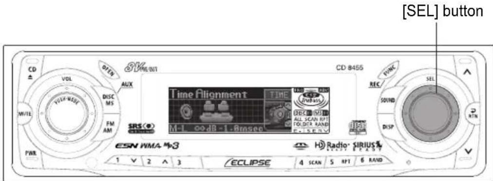 ECLIPSE CD8455 - Press the [SOUND] or [RTN] button to exit sound adjustment mode. - 3