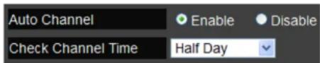 Auto Channel Enable Disable Check Channel Time Half Day