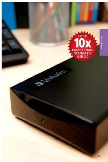 VERBATIM Clip-it 43926 - 8.89cm (3.5") USB 3.0 SuperSpeed Desktop Hard Drive - 1