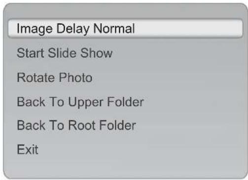 Image Delay Normal Start Slide Show Rotate Photo Back To Upper Folder Back To Root Folder Exit