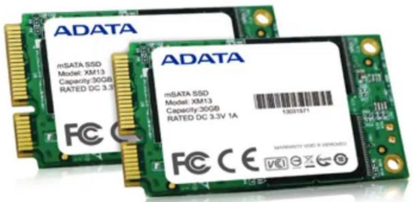 ADATA mSATA SSD Model: XM13 Capacity:30GB RATED DC 3.3V 1A ADATA mSATA SSD Model: XM13 Capacity:30GB RATED DC 3.3V 1A 13001871 FCC CE VCCI EXC WARRANTY VOC IS REMOVED