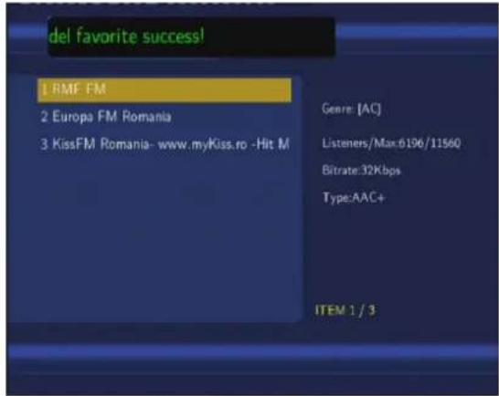 del favorite success! 1 RMF FM 2 Europa FM Romania 3 KissFM Romania- www.myKiss.ro -Hit M Genre: [AC] Listeners/Max:0196/11560 Bitrate: 32Kbps Type:AAC+ ITEM 1 / 3