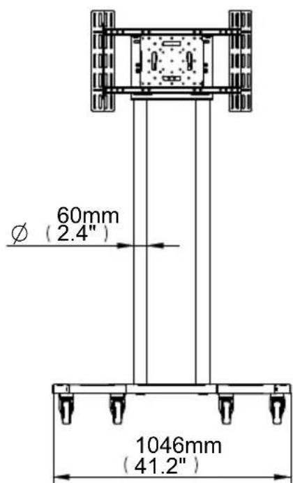 60mm Ø (2.4") 1046mm (41.2")