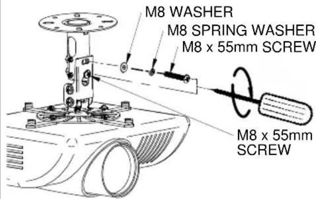 M8 WASHER M8 SPRING WASHER M8 x 55mm SCREW M8 x 55mm SCREW