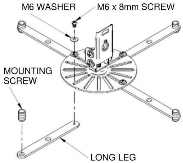 M6 WASHER M6 x 8mm SCREW MOUNTING SCREW LONG LEG