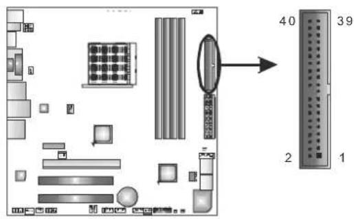 BIOSTAR TA890GXE - IDE1: IDE/ATAPI Connector - 1