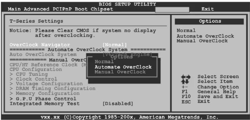 BIOSTAR TA890GXE - Automatic Overclock System (A.O.S.) - 1