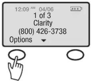Clarity C4230 - Phonebook Search - 2