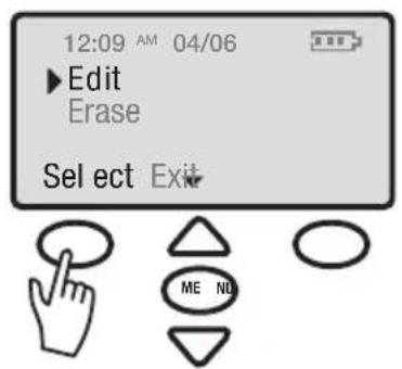 Clarity C4230 - To Edit or Erase Entries - 1