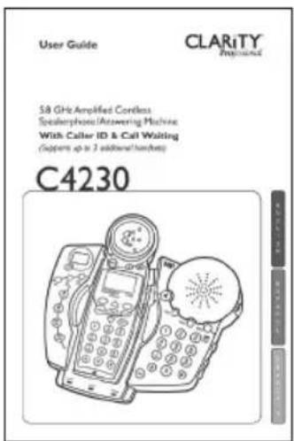 Clarity C4230 - CONTENTS & PARTS CHECKLIST - 8
