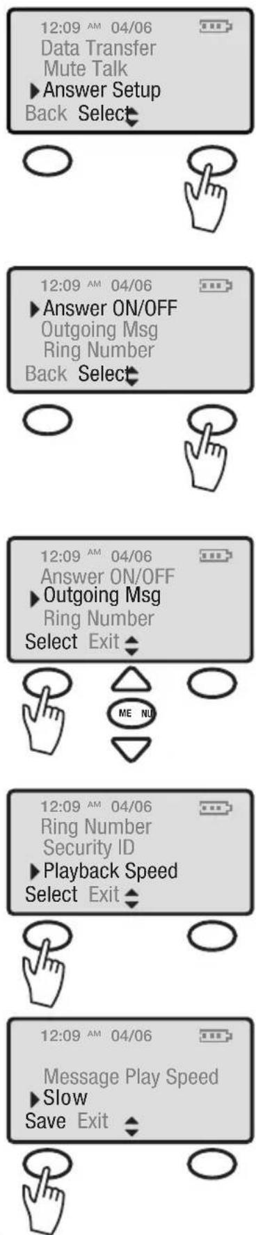 Clarity C4230 - OTHER HANDSET OPTIONS FOR ANSWERING MACHINE - 1