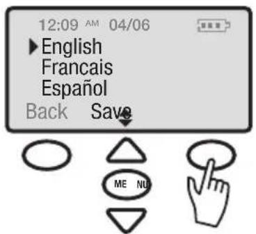 Clarity C4230 - Language Menu - 1