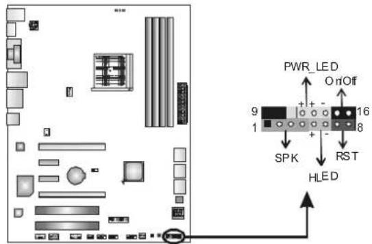 BIOSTAR TA75A+ - PANEL1: Front Panel Header - 1