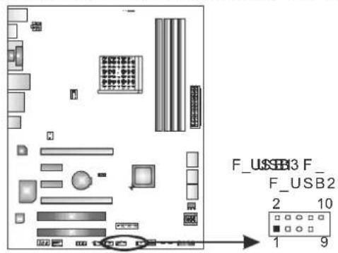 BIOSTAR TA75A+ - F\_USB1/F\_USB2/F\_USB3: Headers for USB 2.0 Ports at Front Panel - 1