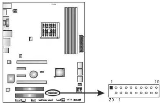 BIOSTAR TA75A+ - JFRONT\_USB3\_1: Header for USB 3.0 Ports at Front Panel - 1