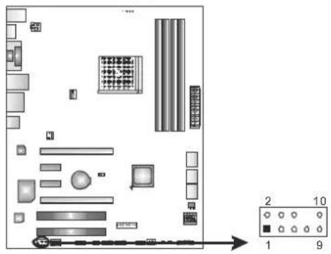 BIOSTAR TA75A+ - F AUDIO1: Front Panel Audio Header - 1