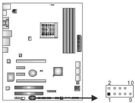 BIOSTAR TA75A+ - J\_COM1: Serial port Connector - 1