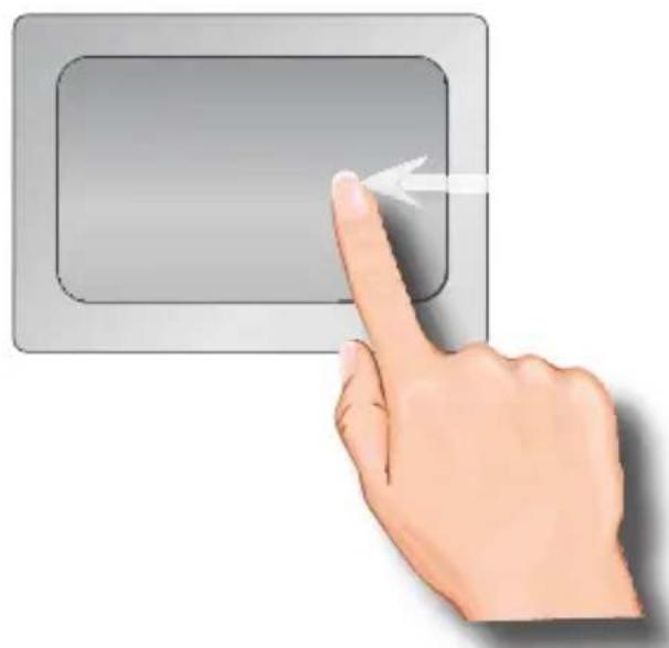 Hand pointing at a rectangular button with an arrow, no text or symbols present