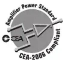 Amplifier Power Standard CEA-2006 Compliant
