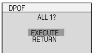 DPOF ALL 1? EXECUTE RETURN