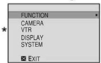 FUNCTION CAMERA VTR DISPLAY SYSTEM EXIT