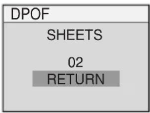 DPOF SHEETS 02 RETURN