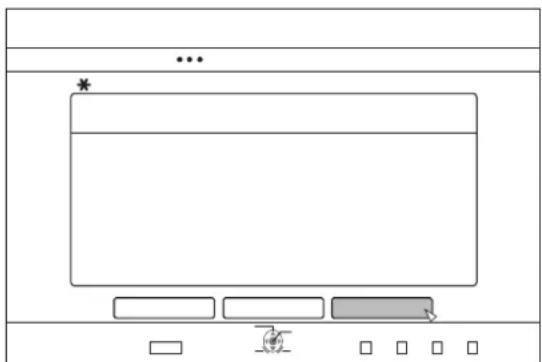 Diagram showing a layout with labeled boxes and a cursor, likely representing a game or system interface.