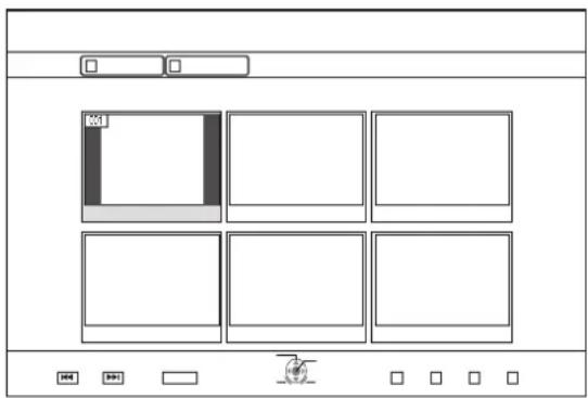 Diagram of a window layout with labeled windows and icons, likely for layout or layout design.