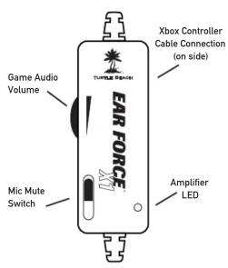 Game Audio Volume MIC Mute Switch TORTALE REACH EAR FORCE Amplifier LED Xbox Controller Cable Connection (on side)