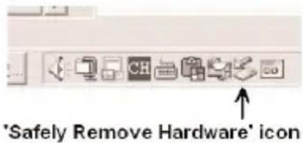 MEMOREX MMP3780 - SAFELY REMOVING YOUR PLAYER FROM THE COMPUTER (FOR WINDOWS ME OR 2000) - 1
