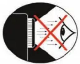 Warning sign with crossed-out eye symbol and text indicating false positives or errors