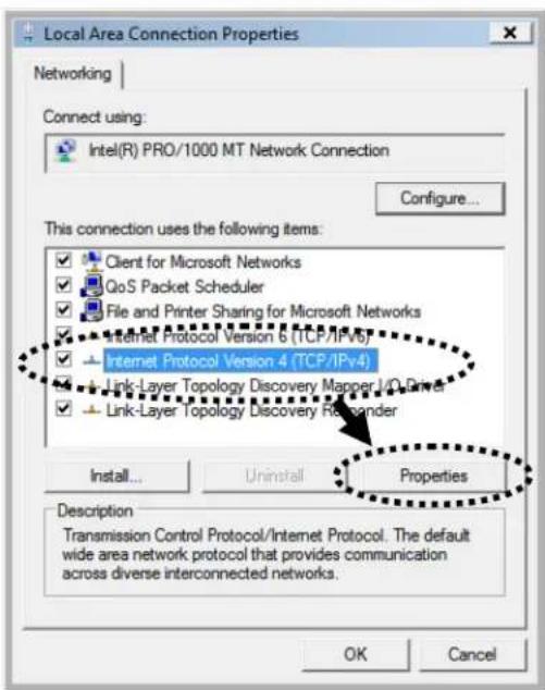 Local Area Connection Properties Networking Connect using: Intel(R) PRO/1000 MT Network Connection Configure... This connection uses the following items: ✓ Client for Microsoft Networks ✓ QoS Packet Scheduler ✓ File and Printer Sharing for Microsoft Networks ✓ Internet Protocol Version 6 (TCP/IPv6) ✓ Internet Protocol Version 4 (TCP/IPv4) Link-Layer Topology Discovery Mapper (J/O) Driver ✓ Link-Layer Topology Discovery Reponder Install... Uninstall Properties Description Transmission Control Protocol/Internet Protocol. The default wide area network protocol that provides communication across diverse interconnected networks. OK Cancel